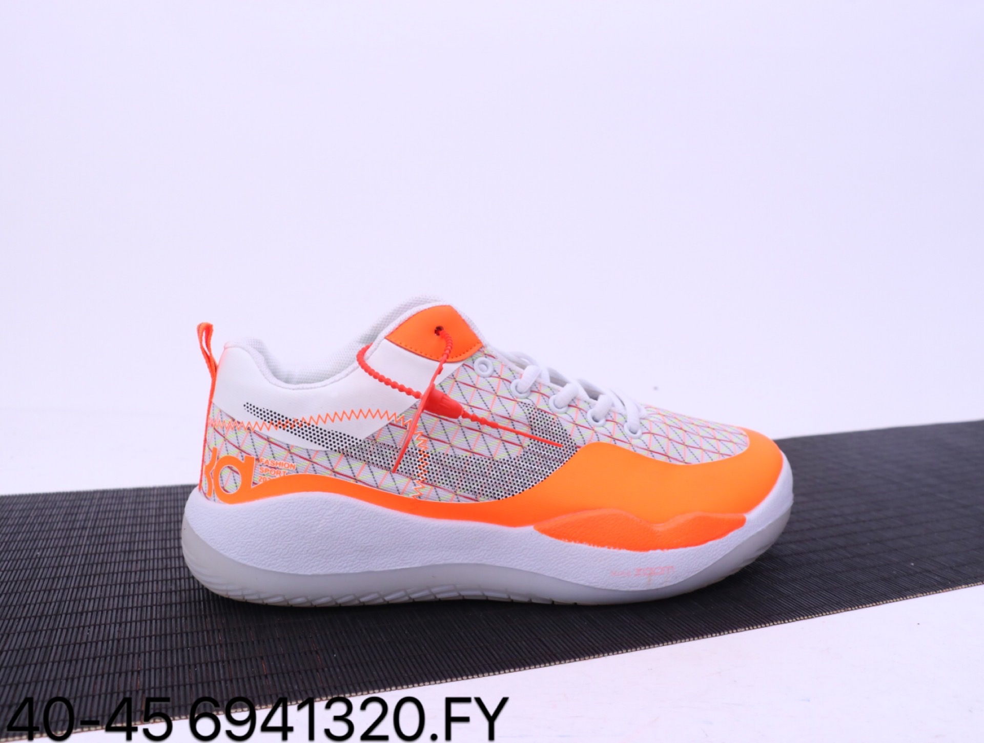 2020 Nike Kevin Durant 12 EP White Orange - Click Image to Close